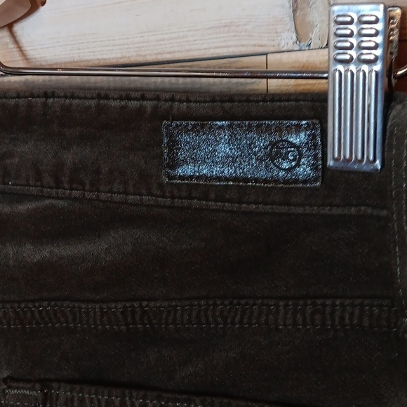 AG Adriano Goldschmied Farrah Skinny Velvet pant 27R Brown - Picture 6 of 10
